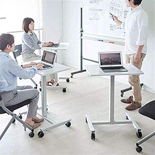 WooDeY Mobile Laptop Stand with Adjustable Height and Brake Casters