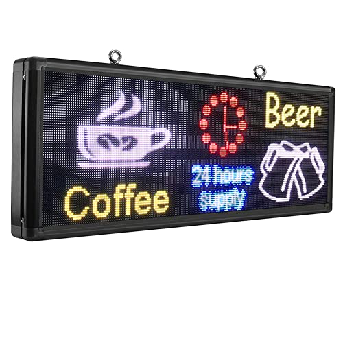 PH6mm Outdoor LED Sign 40''x 18'' Full Color Programming Support Texts, Images and Video Display