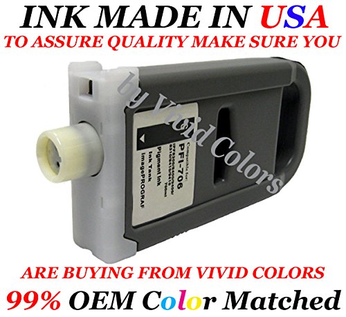 Compatible Canon PFI706 cartridges Canon PFI706 Set of 12 ipf8400s ipf8400 ipf9400s ipf9400 ipf8410s ipf8410 ipf9410s ipf9410