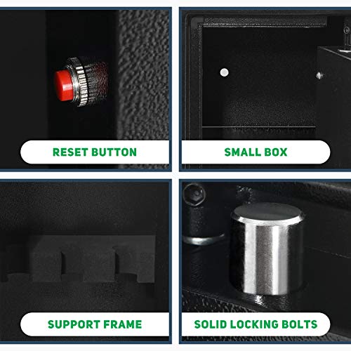 Rifle Safe Gun Safe Quick Access, 4 Digital Rifle Gun safes for Home Rifle and Pistols, Shotguns, Long Gun, Firearm, INTERGREAT Electronic Rifle Storage Cabinet with Shelf Box, Key Lock - Matte Black