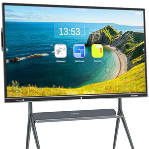 JYXOIHUB Interactive Whiteboard 86-inch Smart Board with 4K UHD Touch Screen - Dual System Built-In
