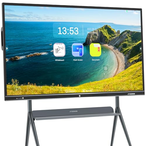 JYXOIHUB 86-inch Interactive Whiteboard with 4K UHD Touch Screen - Dual System Conference Board