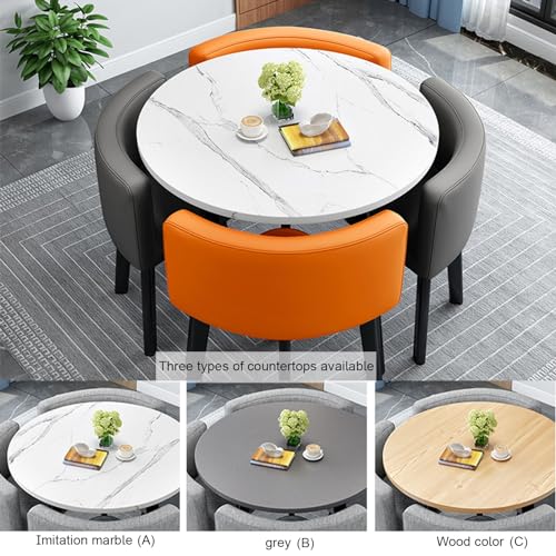 YUZES Modern Office Reception Table & Chair Set - Black