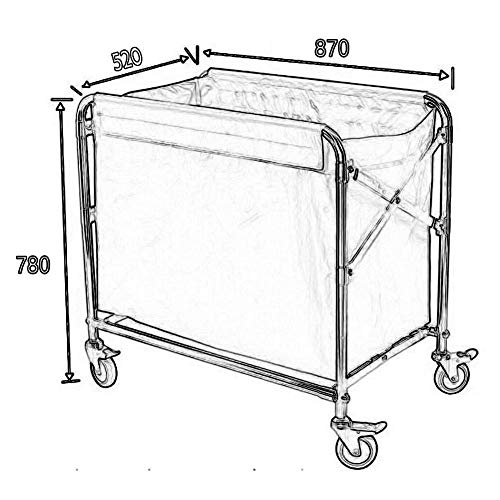 GagalU Folding Linen Cart with Universal Brake Wheel