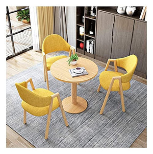 SYLTER Modern Kitchen Dining Room Accent Chairs Set of 6 PU Leather Upholstered Bold Iron Legs