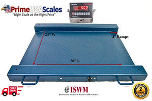 1,000 LB x 0.2 LB, Optima Scale OP-917 Lightweight, Portable Drum Scale 32"W x 30"L With NTEP Mild Steel Indicator Package NEW !!!
