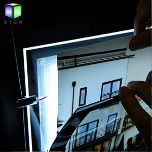 A4 Landscape Real Estate Window Hanging Display Office Led Acrylic Poster Frame Light Box Sign Holder (5pcs A4 a raw, Horizontally)
