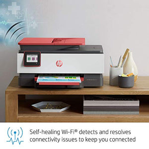 HP OfficeJet Pro 8035 All-in-One Wireless Printer - Smart Home Office Productivity - Coral (4KJ65A) (Renewed)