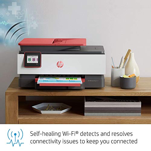HP OfficeJet Pro 8035 All-in-One Wireless Printer - Smart Home Office Productivity - Coral (4KJ65A) (Renewed)
