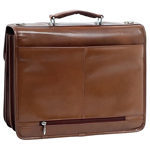 McKlein, V Series, FLOURNOY, Top Grain Cowhide Leather, 15" Leather Double Compartment Laptop Briefcase, Brown (85954)