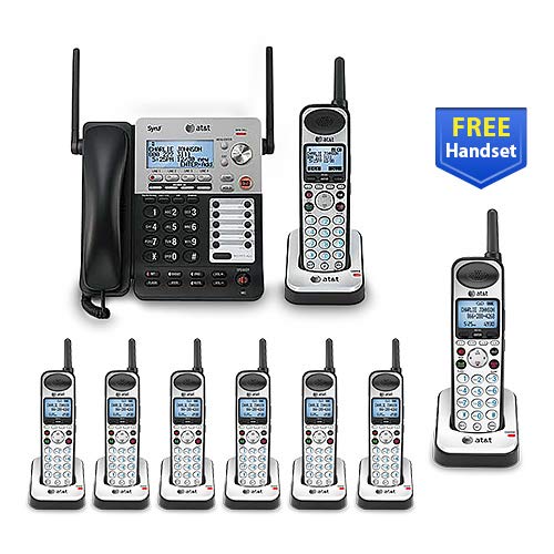 AT&T SB67138 + SB67108 9 Handset Corded Cordless Phone Bundle (4 Line)