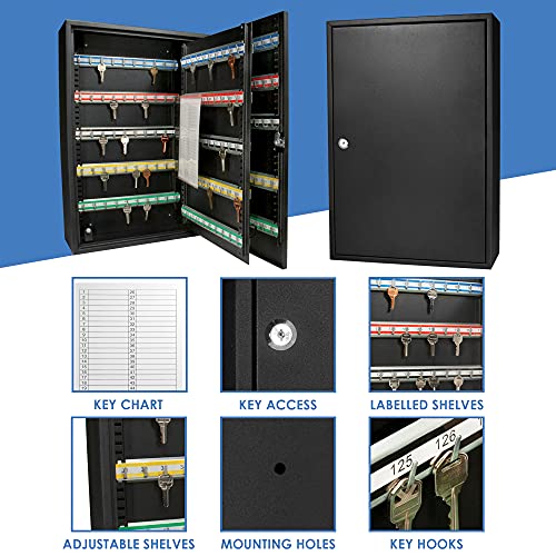 Barska AX11824 Key Lock 200 Position Adjustable Key Cabinet Lock Box Black,Medium