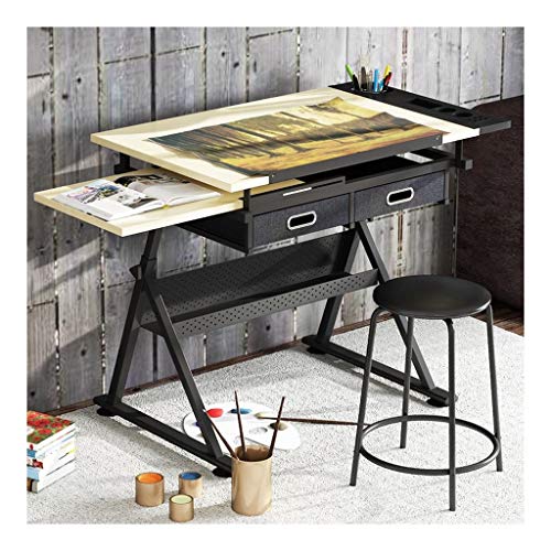 Adjustable Drawing Craft Table,with Adjustable Height for Art Design Drawing Writing Painting Crafting Drafting Work and Study