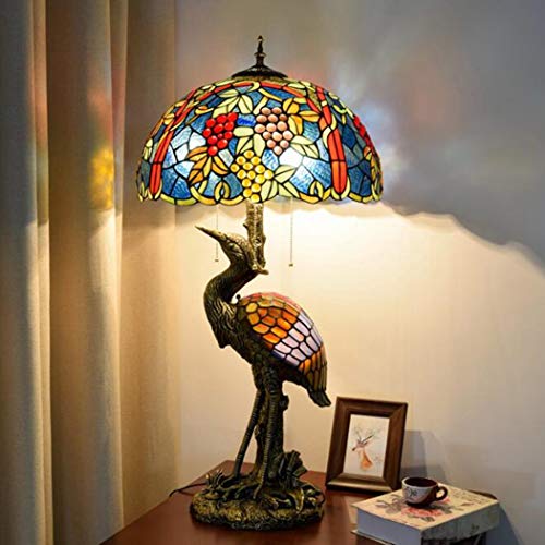 MaGiLL Vintage Style Tiffany Desk Lamp 17 Inches (B)