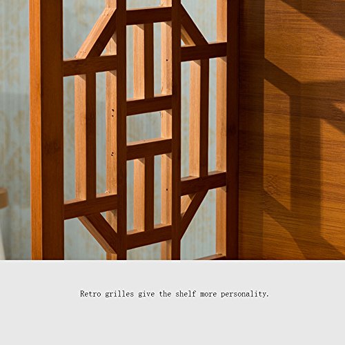 Shelves ZR- 2/3/4-tier Bamboo Bookshelf High Capacity Small Bookcase Solid Wood Bookcase Storage Cabinet Free Combination Wine Red (Size : 7029130cm)