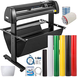 VEVOR Vinyl Cutter 34Inch Vinyl Cutter Machine Manual Vinyl Printer LCD Display Plotter Cutter Sign Cutting with Signmaster Software and Accessories