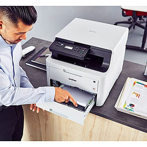 Brother HL-L3290CDWB Compact Digital LED Color All-in-One Laser Printer for Home Office with Convenient Flatbed Copy & Scan, Plus Wireless Duplex Printing, 25 ppm, 600x2400 dpi - Tillsiy Printer Cable