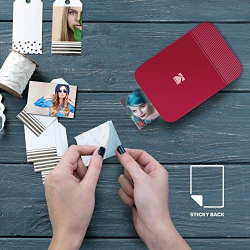 Kodak Smile Instant Digital Printer - Green with 2ʺx3ʺ Premium ZINK Photo Paper (20 Sheets), Soft Camera case, ZINK Paper Unique Colorful Stickers & Photo Album Accessories