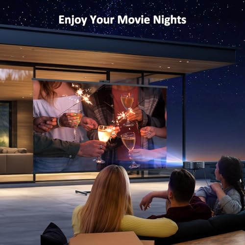 NexiGo Outdoor Netflix Projector, 800 ANSI Lumens, Native 1080P, 4K Supported