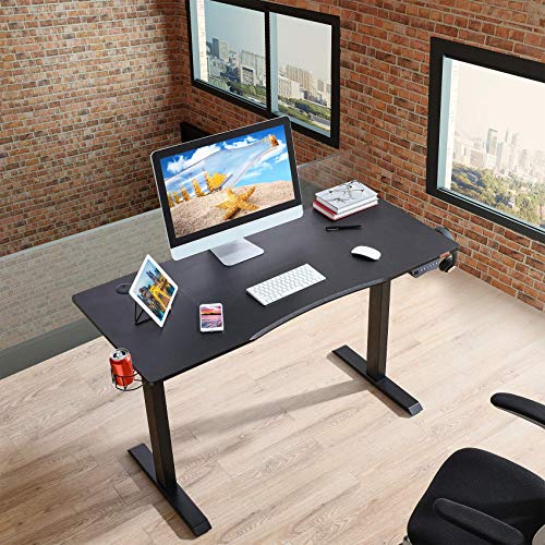 Mr IRONSTONE Electric Height Adjustable Desk 47.2" Standing Desk Sit to Stand Home Office Computer Desk & L-Shaped Desk 50.8" Computer Corner Desk, Home Gaming Desk, Office Writing Workstation