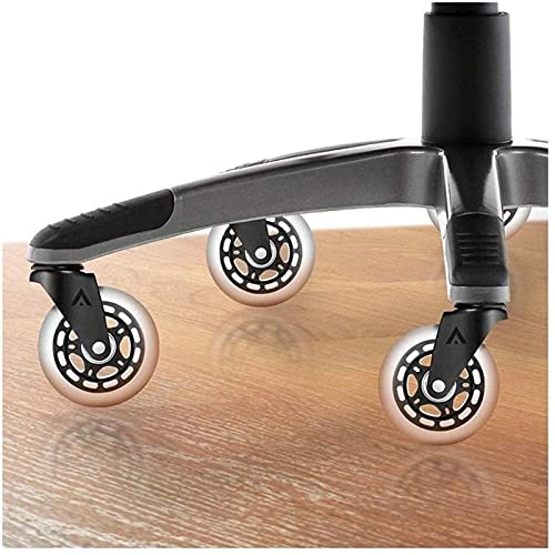 Castor 5part Replacement Office Chair Castors with Universal Shaft - High Performance Floor Protection 3-inch Wheels - DIY Replacement Parts