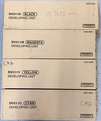 Genuine Konica Minolta DV311 CMYK Developing Unit Set for C220/C280/C360