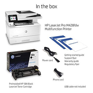 HP Laserjet Pro Multifunction M428fdw Wireless Laser Printer (W1A30A) (Renewed)