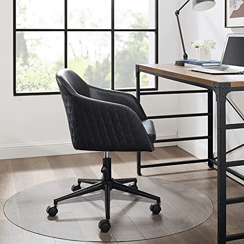 KIAYACI Tempered Glass Chair Mat 48" Round x 1/4" Thick for Carpet or Hard Floor