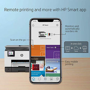 HP OfficeJet Pro 9025 All-in-One Wireless Printer Single-pass (Automatic) Document Feeder and Two Paper Trays  Smart Home Office Productivity  Instant Ink and Amazon Dash Replenishment Ready (1MR66A)
