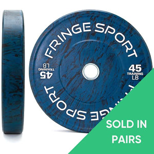 Fringe Sport Savage Tie-Dye Tiger Stripe 45lb Color Bumper Plates, Strength Training Equipment for Weight Training, No Odor - Sold in Pairs, 10lb - 55lb Weight Pair (45)