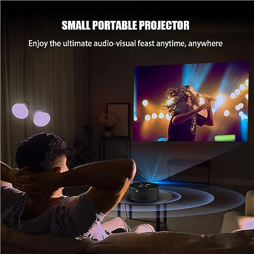 Byikun Portable 1080P Full HD Outdoor Movie Projector with USB HDMI Interface & Remote Control