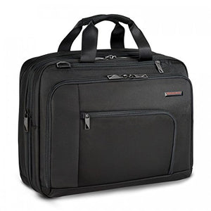 Briggs & Riley Verb-Adapt Expandable Brief Briefcase, Black, One Size