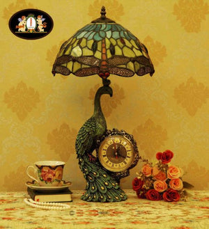 Tiffany Europaische retro style hand-painted stained glass table lamp