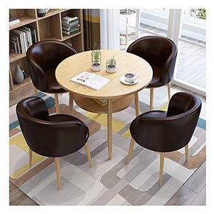 SYLTER Office Conference Table Set with 4 Chairs