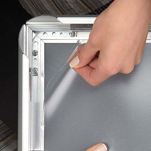 M&T Displays Snap Frame, 40X60 Poster Size, 1.77" Silver, Mitered Corner, Front Loading
