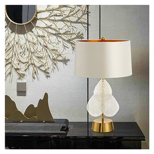 MaGiLL Multifunction Desk Lamp with Glass Crystal Leaves - Blanc Color