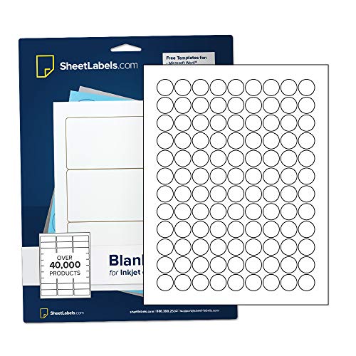 3/4" Round Labels, All Purpose White, Laser or Inkjet Printing, 540000 Labels