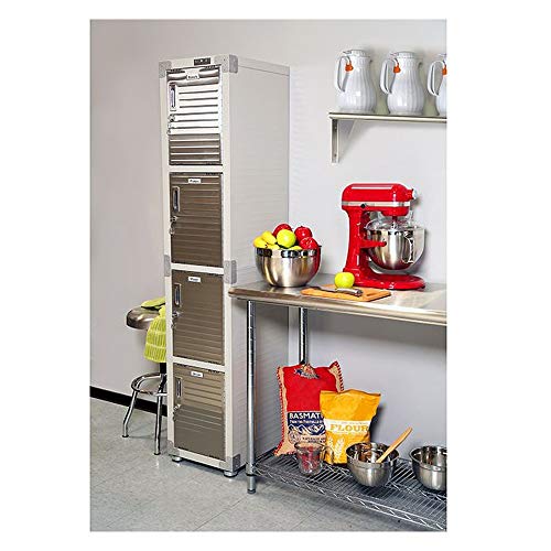 Seville Classics Lockable Metal Storage Locker Cabinet Organizer