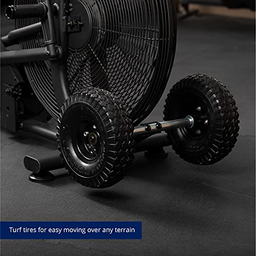 Titan Fitness Fan Bike 50.25 in. x 20.375 in. 111 lb. Heavy Duty Steel Removable Fan Guard LCD Console Display