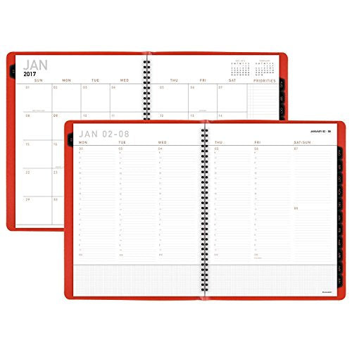 AT-A-GLANCE Weekly / Monthly Appointment Book / Planner 2017, 8-1/4 x 10-7/8", Contempo Fashion, Color Selected For You May Vary (70-940X-00)