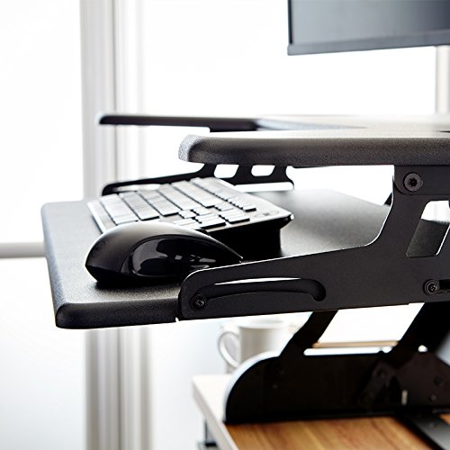 VARIDESK – Taller Height Adjustable Standing Desk Converter– Exec 40 – Stand Up Desk for Dual Monitors