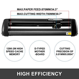 VEVOR Vinyl Cutter Machine 34 inch 870mm Paper Feed for Sign Making,Adjustable Speed Plotter with Floor Stand