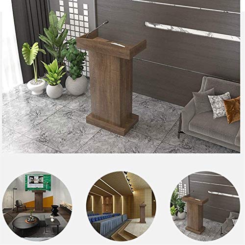 Podium with Storage Standing Lectern Tabletop Hosting Reception (Coffee)