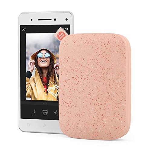 HP Sprocket Portable 2x3" Instant Photo Printer (Blush) Print Pictures on Zink Sticky-Backed Paper from your iOS & Android Device.