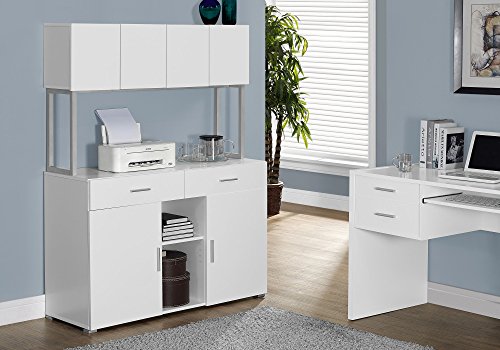 Monarch Specialties White Hollow-Core Office Storage Credenza, 48-Inch