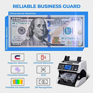 MUNBYN 80mm Receipt Printer and Bank Grade Money Counter Machine Mixed Denomination