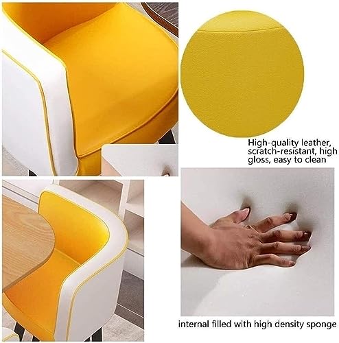 WEBERT Modern Minimalist Office Reception Table and Chair Set - 1 Table 4 Chairs