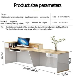 GHXYDSS Cashier Front Desk Reception Counter 140x60x100cm H-1