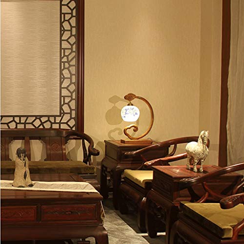 Queen Boutiques Mahogany New Chinese Table Lamp Living Room Bedroom Bedside