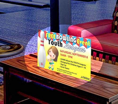 Marketing Holders Displays Sign Holder Premium Clear Acrylic Menu & Brochure Stand Double Sided & Top Loading Ad Frame For Restaurants, Office, Tabletop, Leaflets & More 17"w x 11"h Qty 24